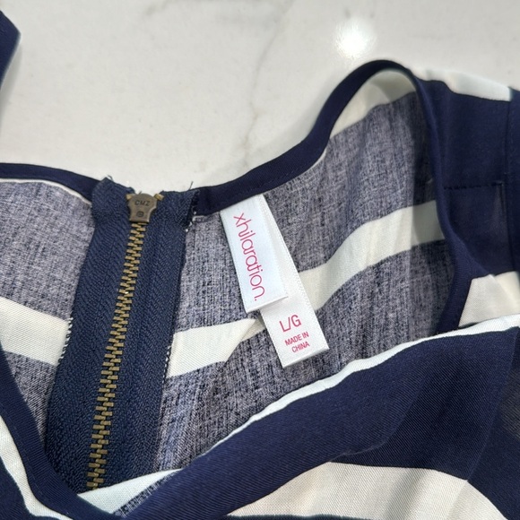 Xhilaration Striped Peplum Top Sz L - Picture 5 of 5